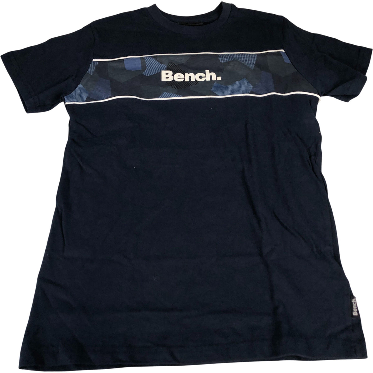 Bench T-Shirt Navy Blue Cotton Short Sleeve Casual Top 15-16 Years