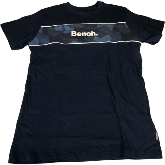 Bench T-Shirt Navy Blue Cotton Short Sleeve Casual Top 15-16 Years