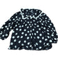 Baukjen Black Polka Dot Blouse Size UK16 Women's Ruffled Collar Eco Viscose
