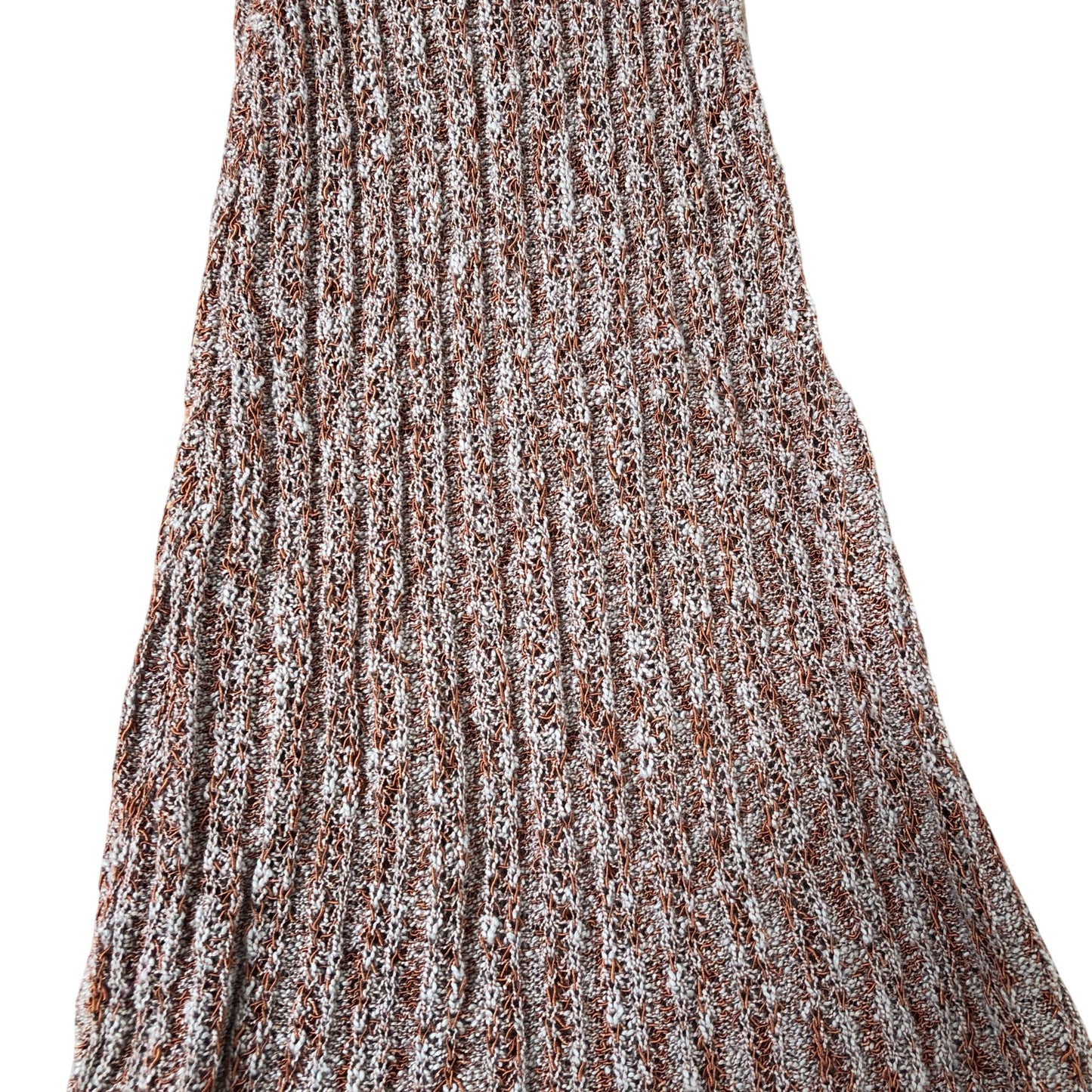 River Island Flared Knit Trousers Women's Flare Leg Brown Mix L