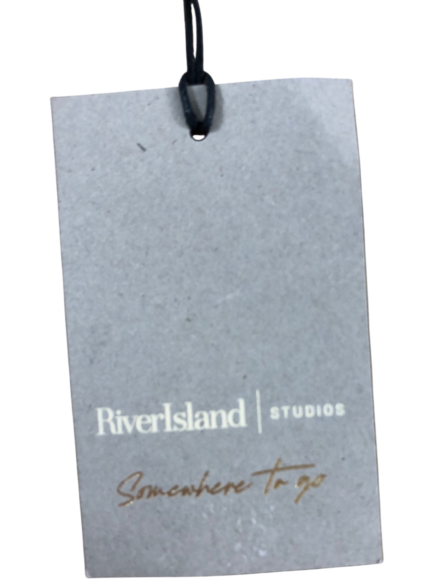 River Island Studios S Grey Marl Women's Short Sleeve Top with Bow Design