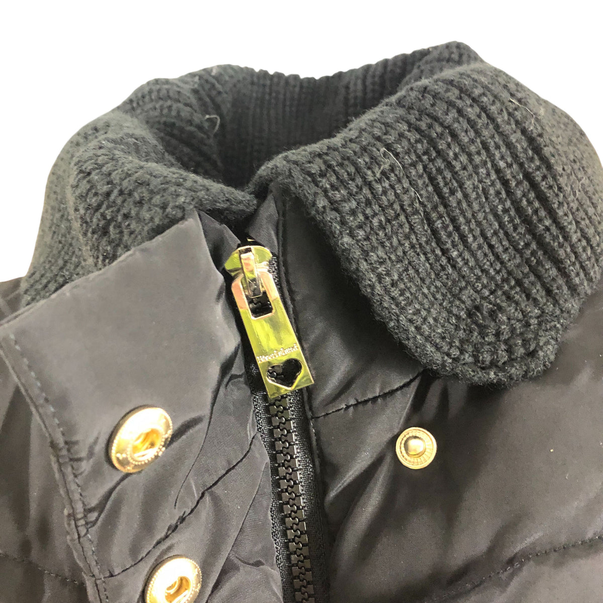 River Island Girls Black Padded Vest 7-8 Years Zip Closure With Pockets