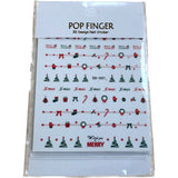 Pop Finger Christmas Themed Nail Art Stickers