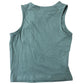 River Island Girls Knotted Tank Top Size 7-8 Years Green Cotton Sleeveless