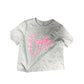 River Island Grey Love Print T-Shirt 11-12Yrs Girls Casual Short Sleeve Top