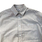 River Island Long Sleeve Shirt Beige Striped 100 Cotton With Pocket