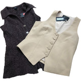 River Island Vests Stylish Button Up Layering Vests Women's Brown UK6 Bundle