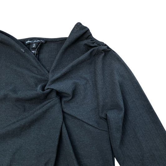 River Island Dark Grey Long Sleeve Bodycon Dress