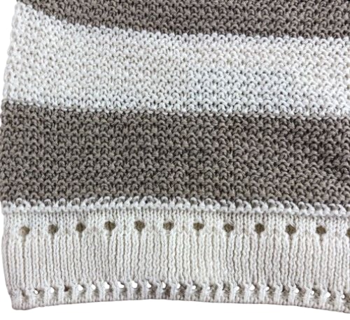 Lefties Sleeveless Crop Top Size 4-5 Years Knitted Beige Brown Stripes