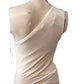 River Island White 60s Riv Sol Dress UK S Women's One Shoulder Wrap