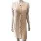 River Island cream Knitted Dress UK16-18 Women's Summer Fit Sleeveless Fashion