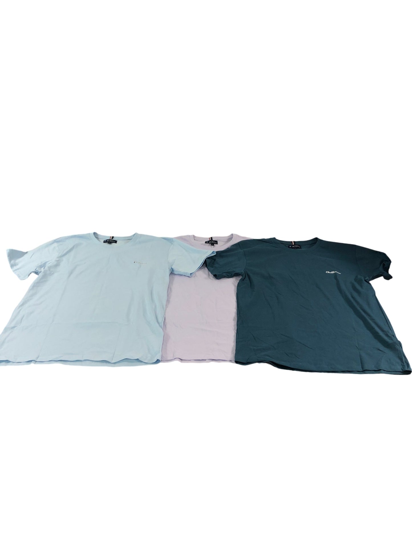 Ben Sherman T-Shirts 3 Pack L Men Skyway Teal Lilac Cotton Crew Neck