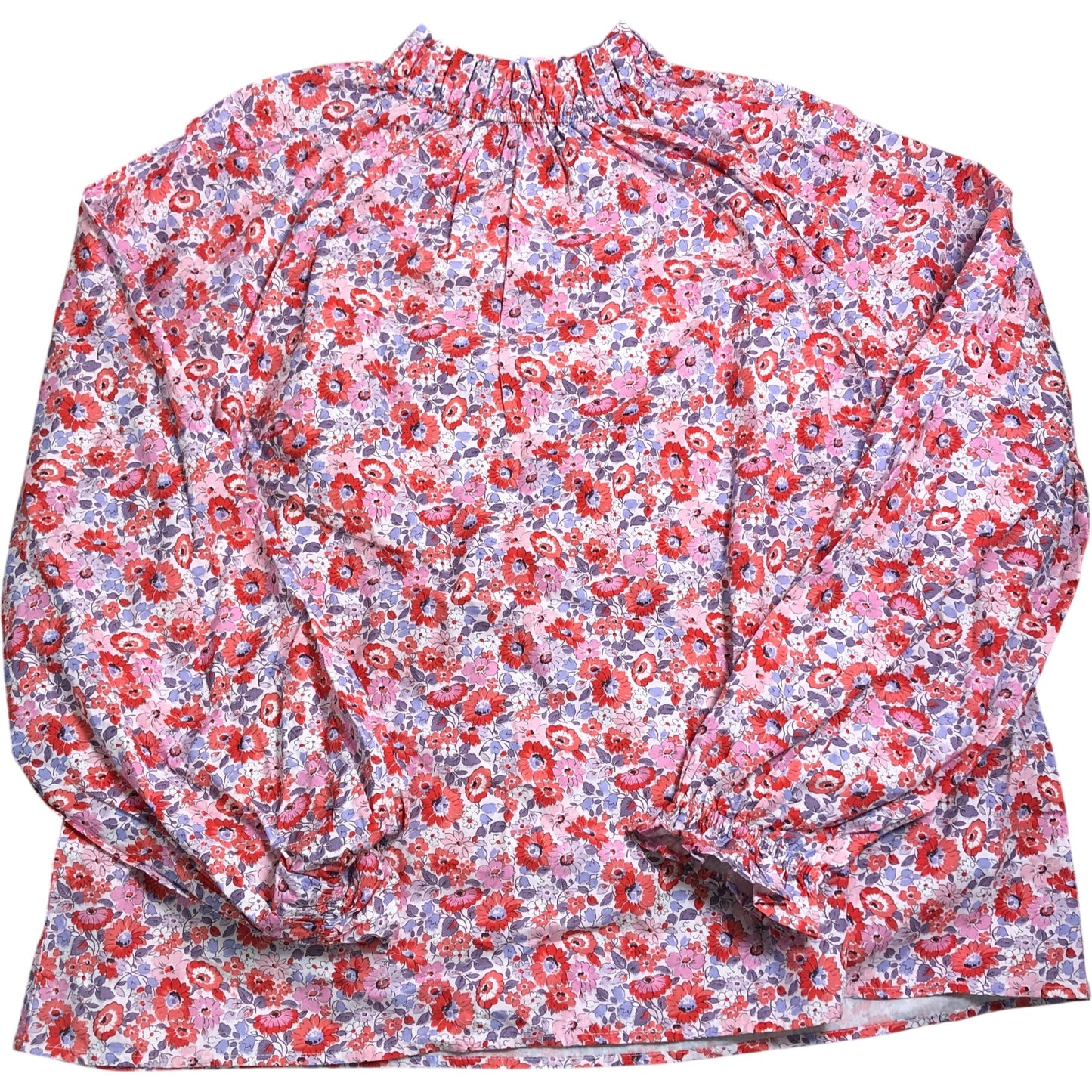Cath Kidston Raglan Blouse UK16 Women's Floral Cotton Pink Long Sleeves