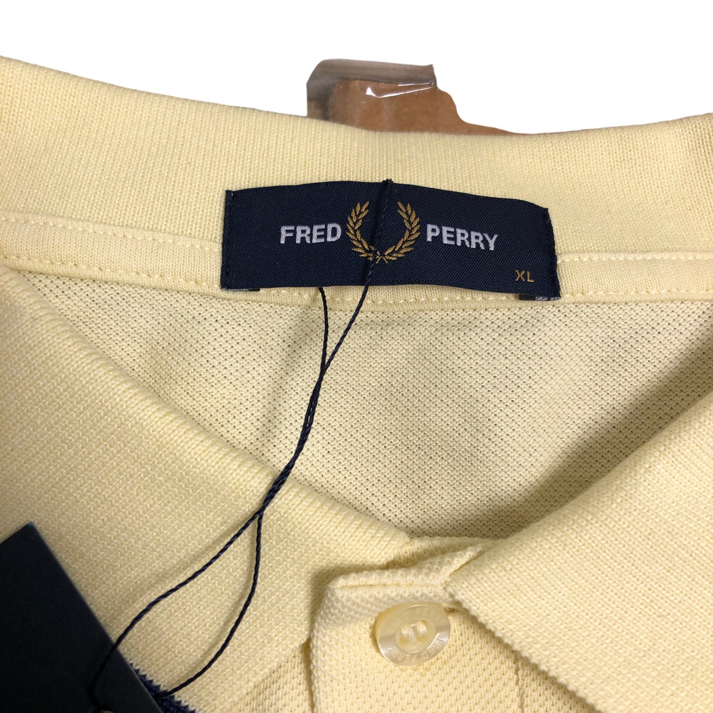 Fred Perry Twin Tipped Polo Shirt XL Men's Yellow Cotton Short Sleeve