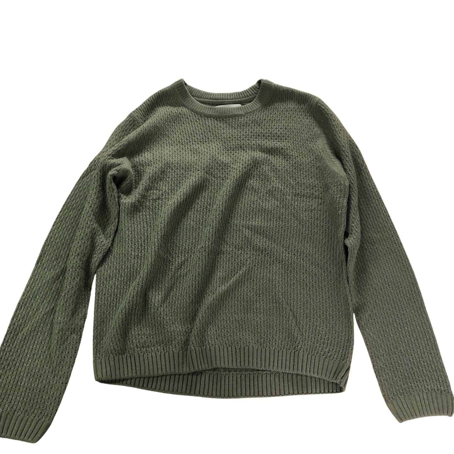 Avant Garde Tanka Crew Jumper Men's Lightweight Knit Green Acrylic XL