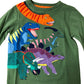 Boden Dinosaur Print Long Sleeve Top Green Kids Boys Girls 4-5 Years