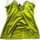 River Island Velvet Tank Top UK8 Women's Sleeveless Bright Yellow Glitter Trim