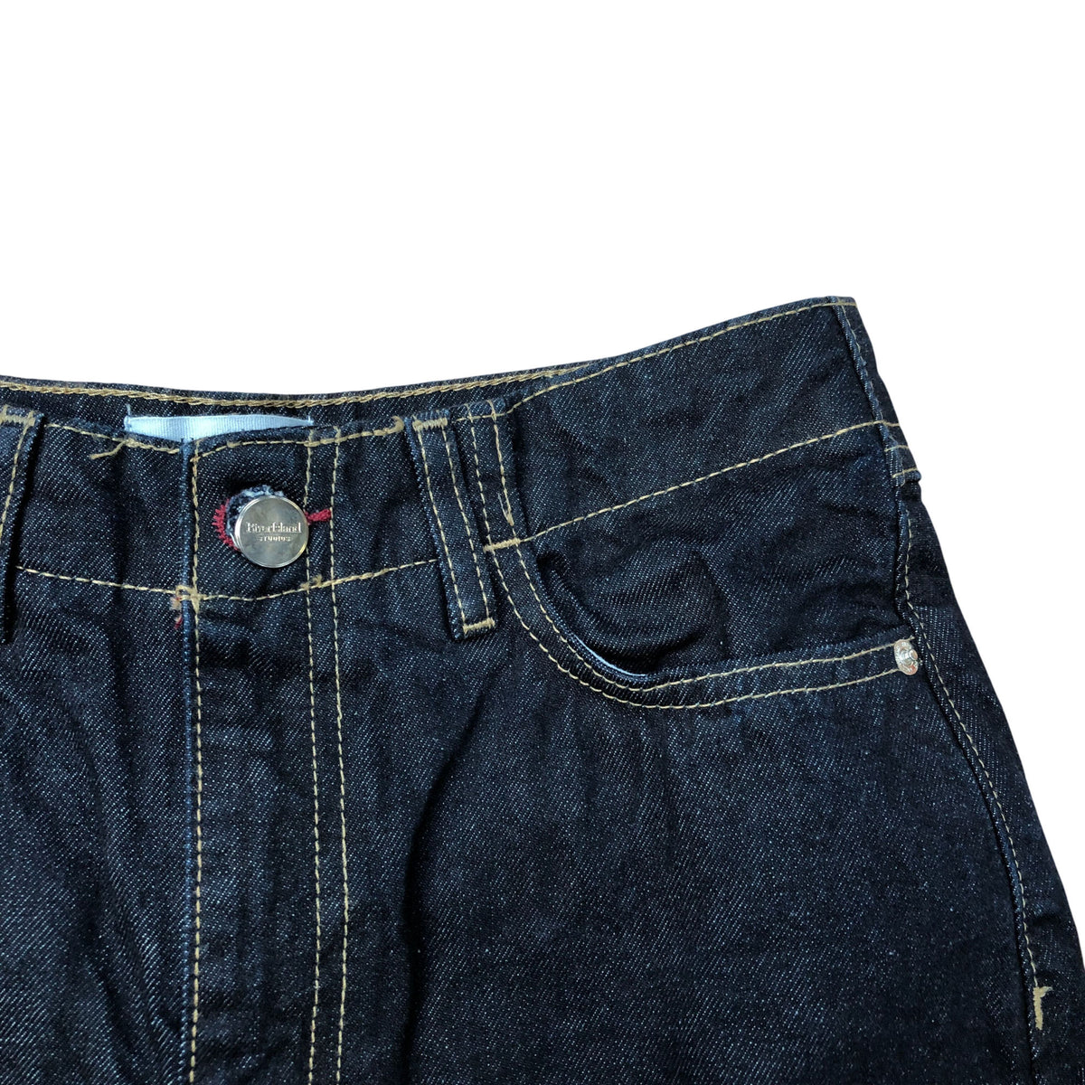 River Island Denim Barrel Leg Jeans Dark Blue