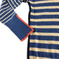 Olive Stripe Jumper UK8 Women's Wool Blend Blue
