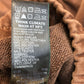 Brown Cotton Blend Casual Joggers With Elastic Cuff Size M