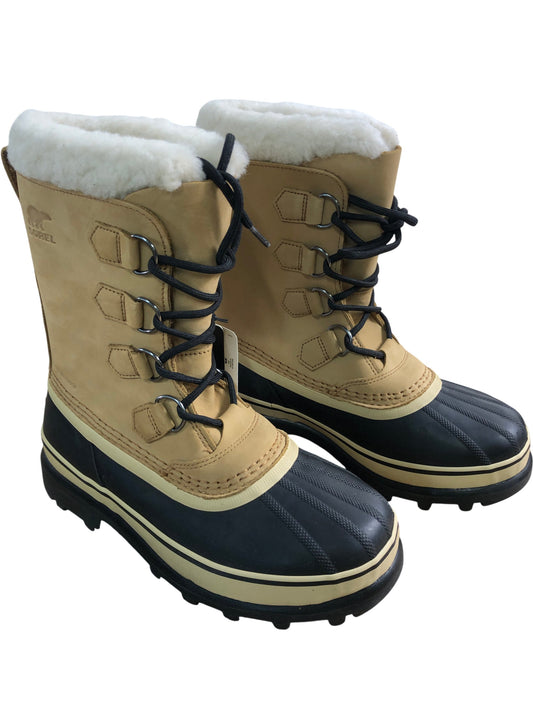 SOREL Caribou WP Women's Insulated Waterproof Boots Size UK6Tan Black