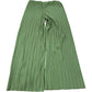 River Island Green Pleated Trousers UK12 Women's Wide Leg Lightweight Polyester