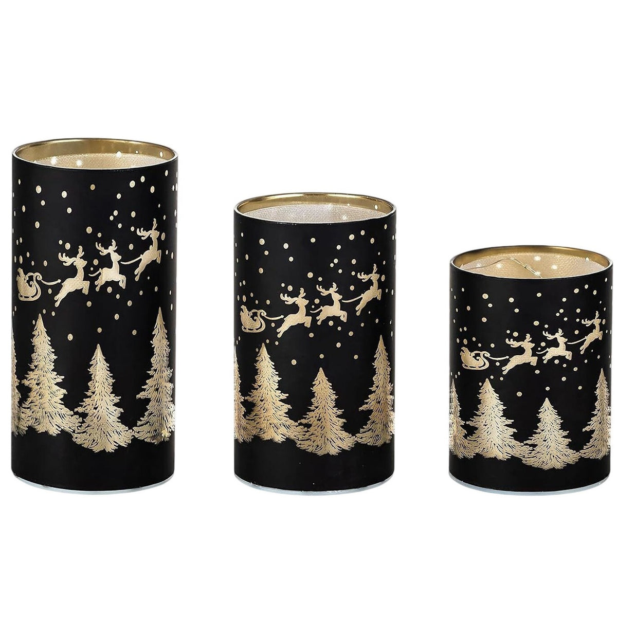 Candeldo Christmas Table LED Light Decoration Set of Three