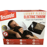 Snuggla Electric Throw SS02 160x120cm 120W Luxury Fleece Washable Blanket