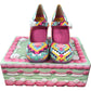 Hot Chocolate Design Geometric Heels Size UK 8 Women's Colourful Patterned Shoes