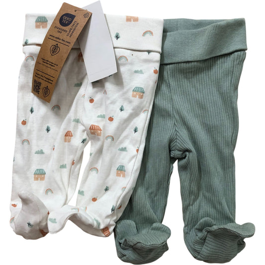 Kiabi Baby Girls Leggings Ser Size 0 Months Stylish Cotton Mix Patterned Sleep