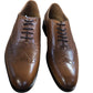 River Island Leather Brogue Shoes Mens Tan Oxfords Classic Style
