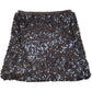 River Island Brown Leaf Sequinned Mini Skirt Size M