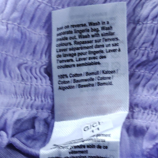 River Island Women's UK S Purple Lightweight Summer Pants with Smocked Waist