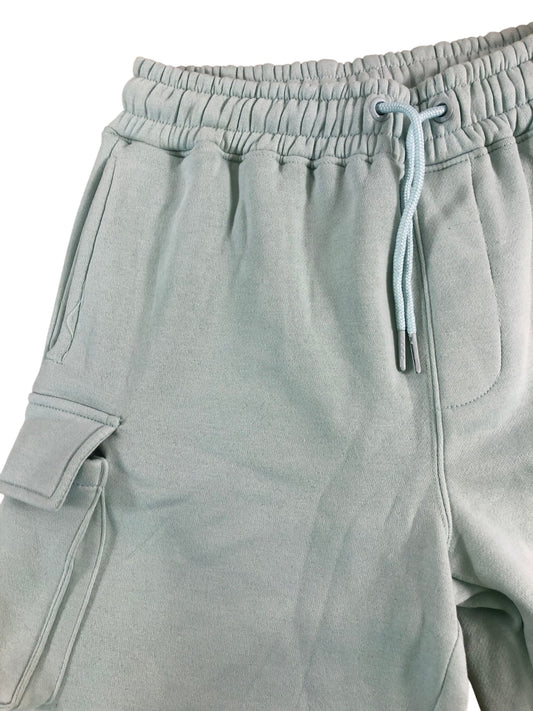 AVANT GARDE UK M Men's Cargo Shorts Light Blue Cotton Blend