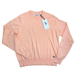 US Polo Assn Women's S Sweater 70 Cotton 30 Viscose Peach Long Sleeve Jumper
