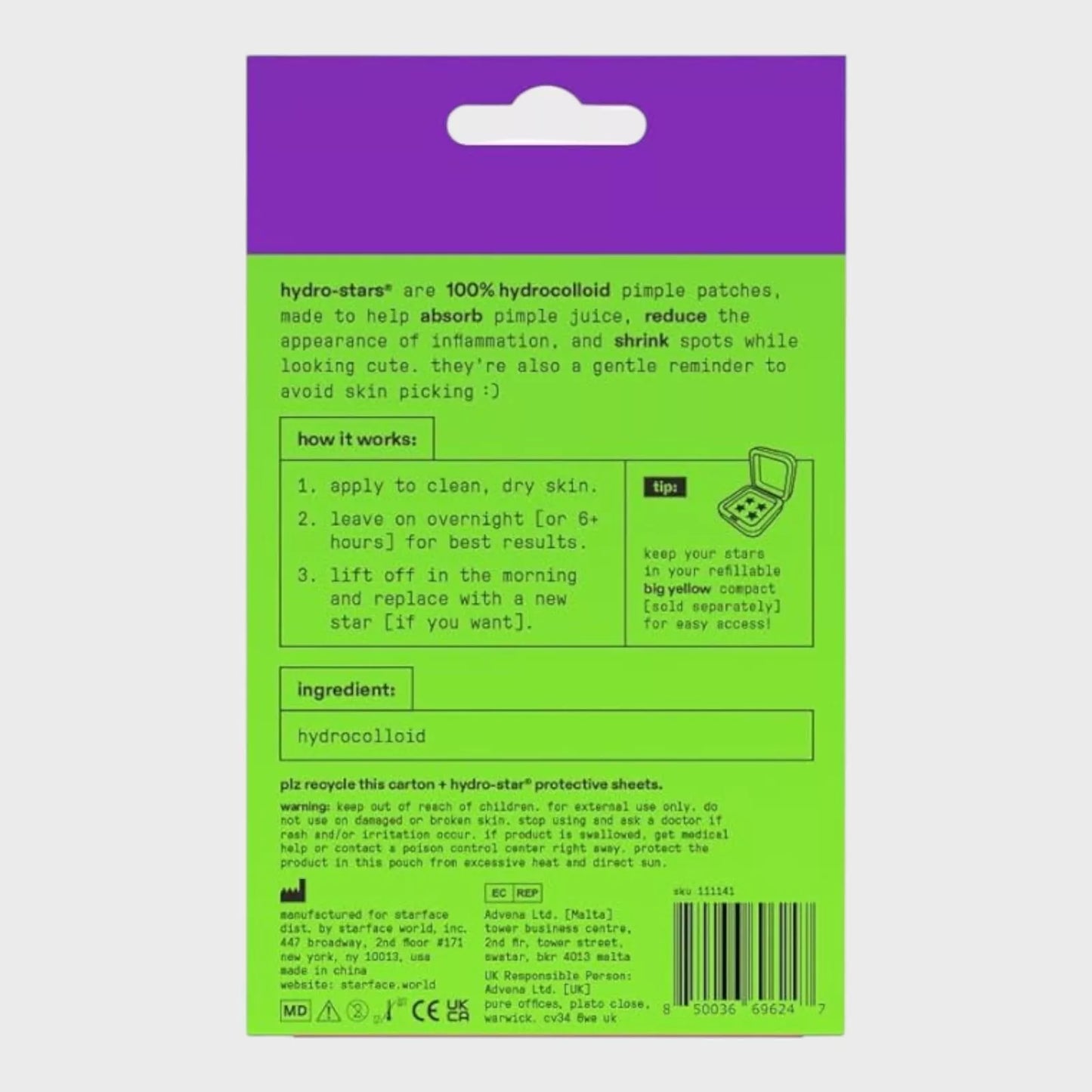 Starface World Colourful Hydrocolloid Pimple Patches