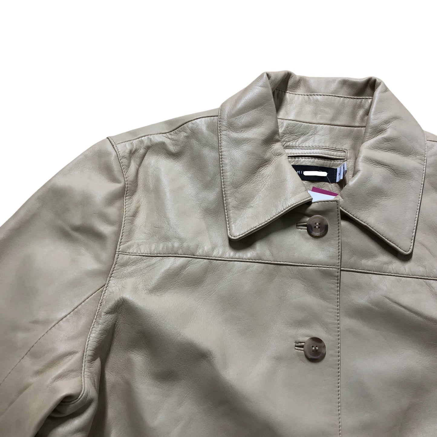 Copenhagen Yellow Leather Scallop Jacket Size S