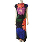 Ted Baker London Floral Print Dress UK 10 Women's Maxi Draped Neck Size 2