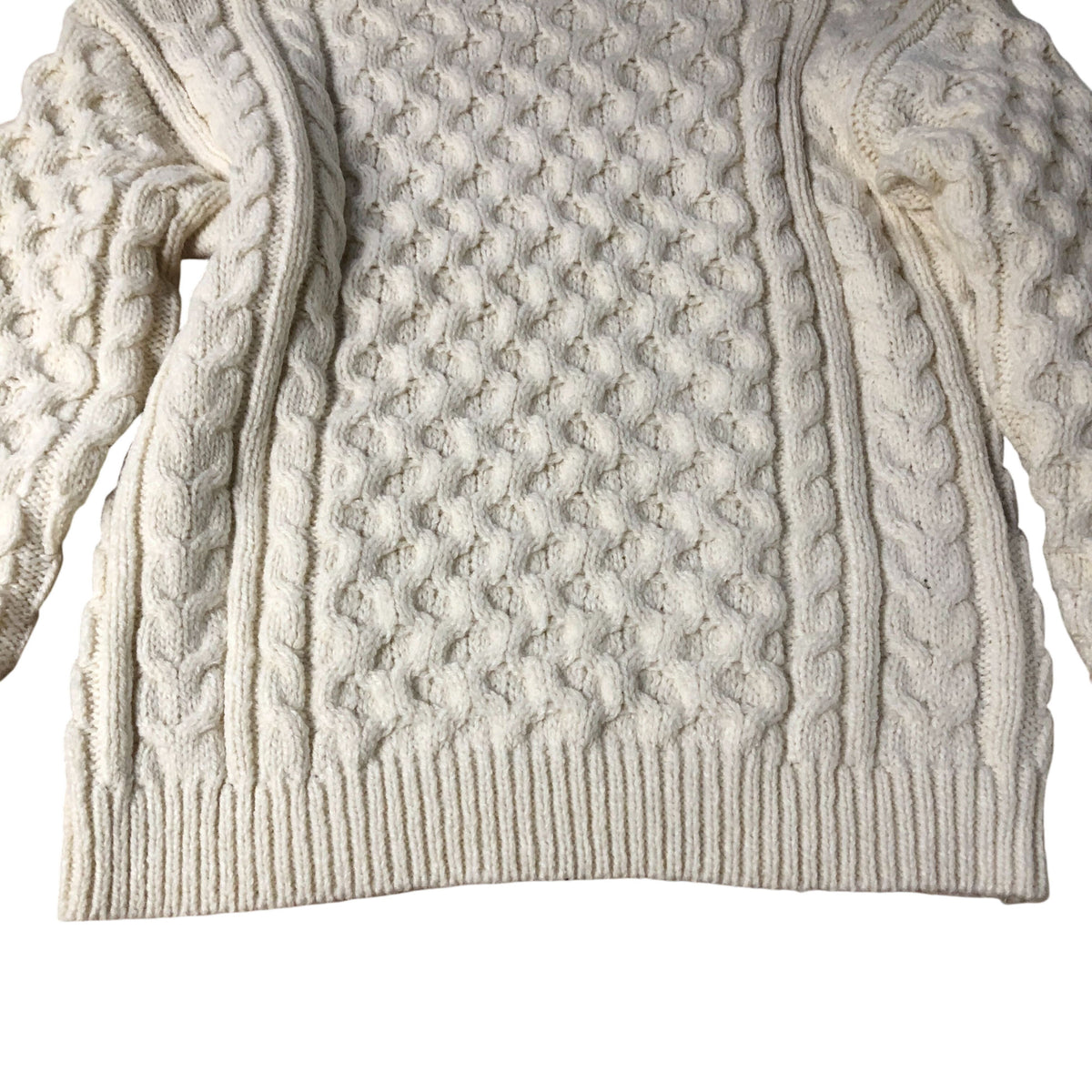 Cream Cable Knit Sweater Women's Size Small Soft Chunky Knit Jumper