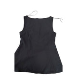 River Island Black Peplum Top UK12 Women's Sleeveless Stretchy Chic Design