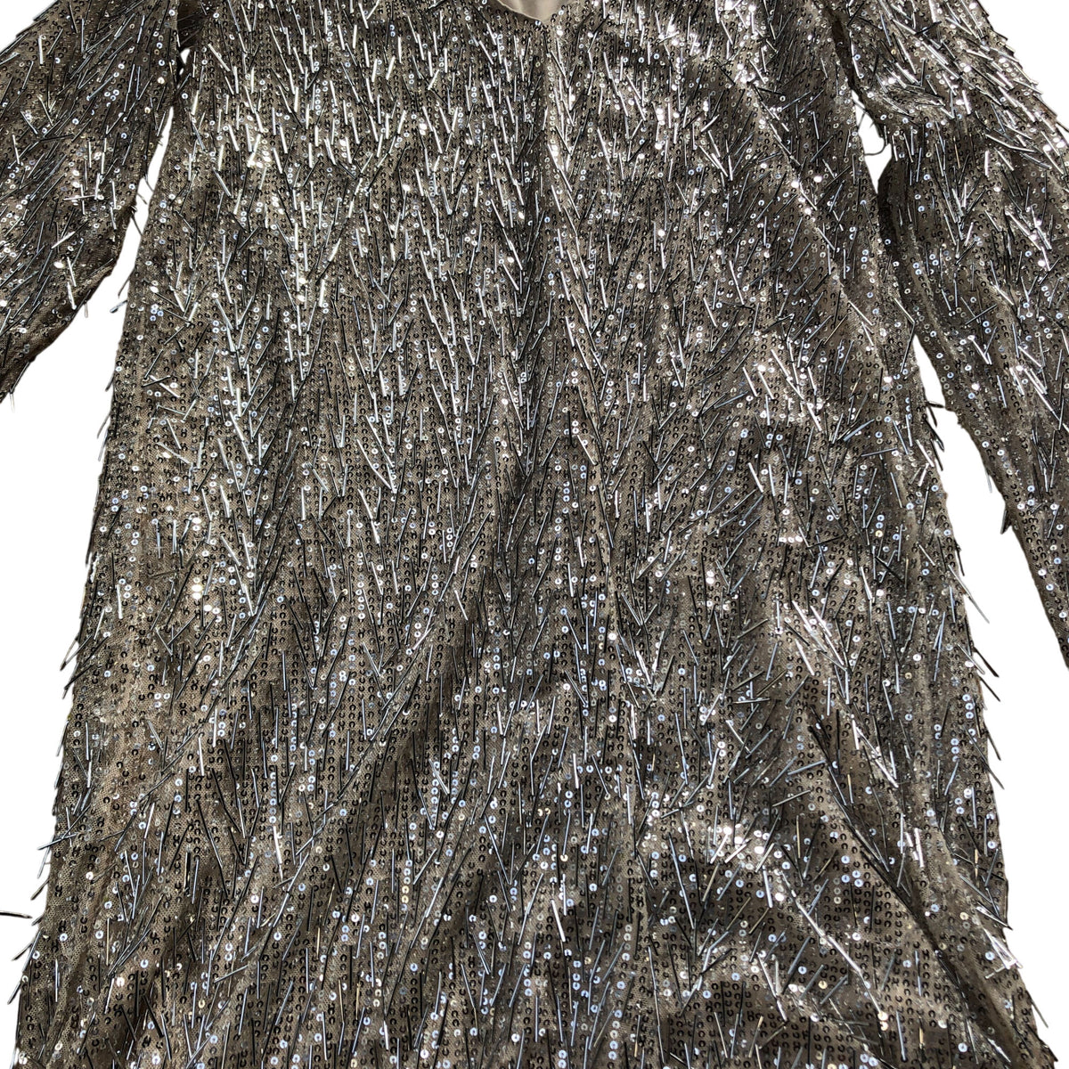 Sequin Dress Size 6 Women's Sparkly V Neck Long Sleeve Party Wear
