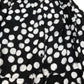 Baukjen Black White Polka Dot Dress UK Size 14 Women's Tiered Long Sleeve