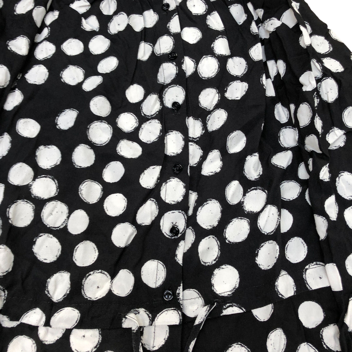 Baukjen Black White Polka Dot Dress UK Size 14 Women's Tiered Long Sleeve