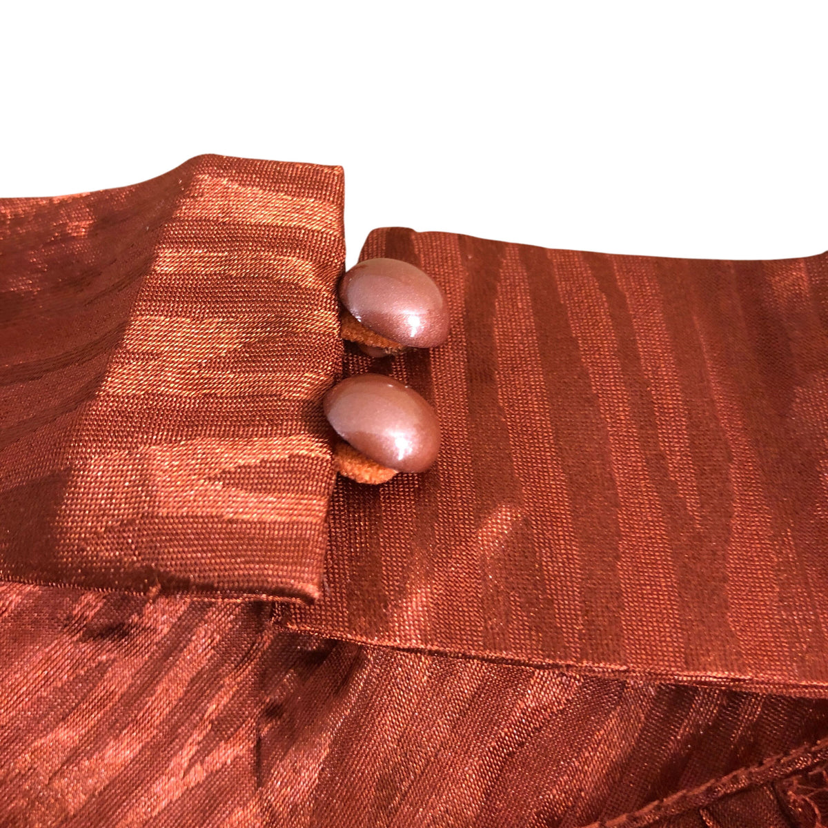 FS Collection Copper Red Halter Neck Satin Long Sleeve Blouse UK12 Women's