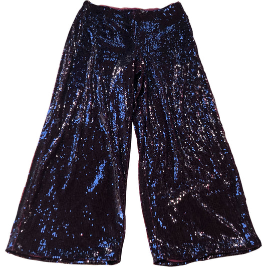 Dark Red Sequin Trousers Wide Leg Size 16 Regular