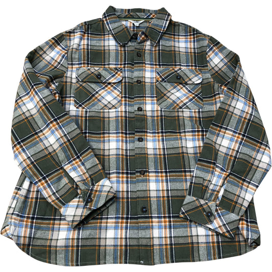 Green Plaid Flannel Shirt Size XXL