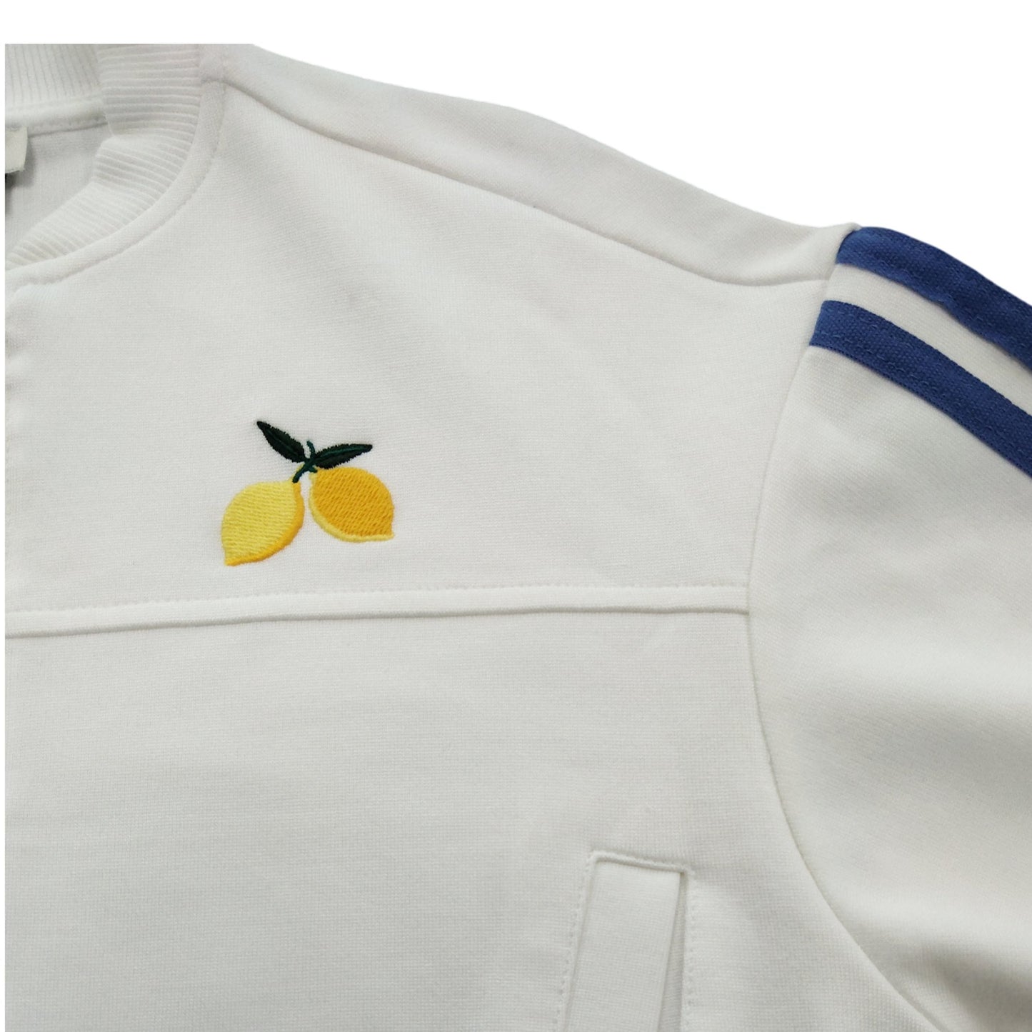 River Island Embroidered Lemon White Track Jacket Size 5-6 Years Kids