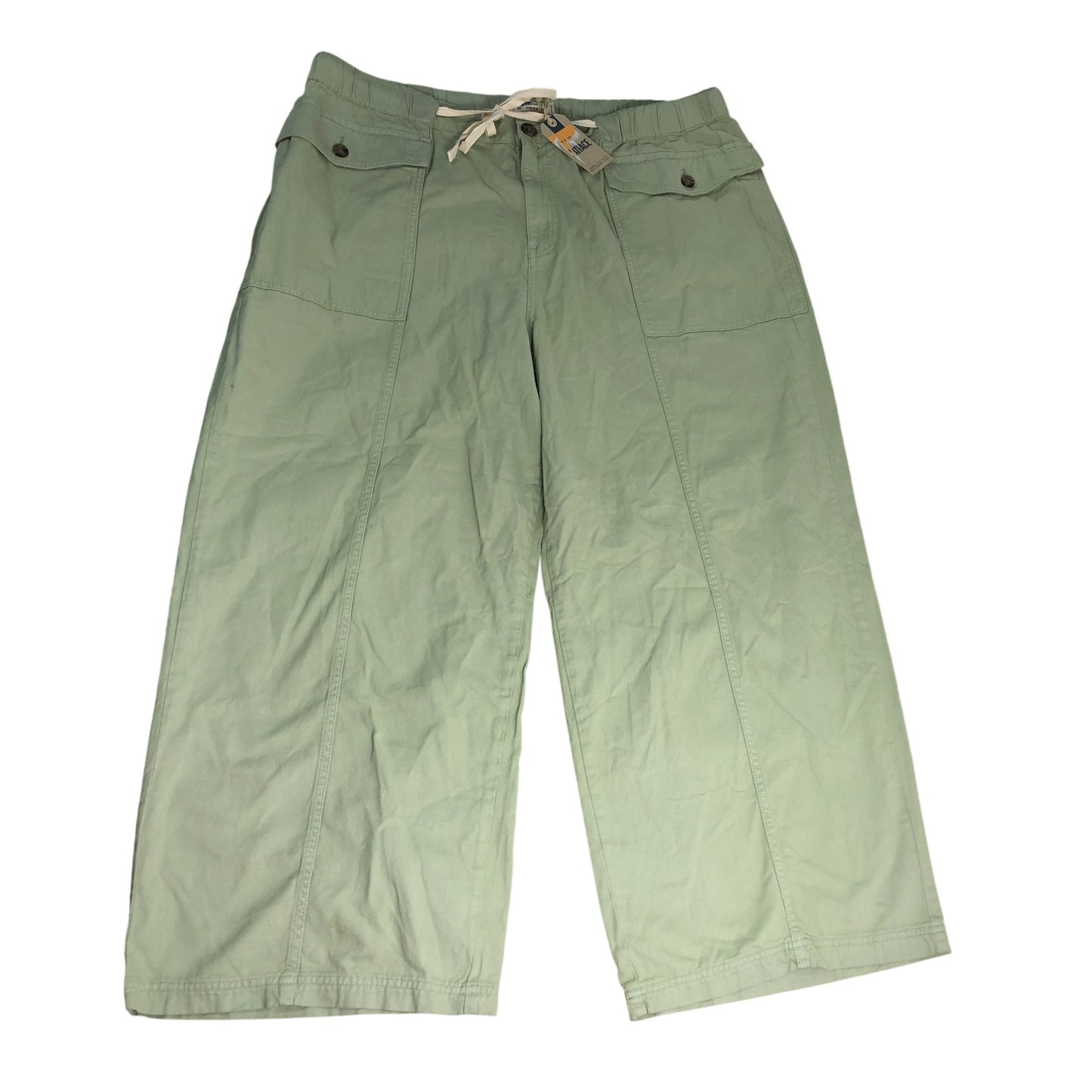 FatFace Cargo Trousers UK22 Women's Light Green Cotton Blend Outdoor Style