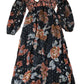 River Island Floral Maxi Dress Women's Long Sleeve Black Embroidered Style - 8