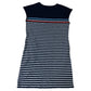 Navy Striped T-Shirt Dress Size 12 Women's Soft Cotton Casual Wear
